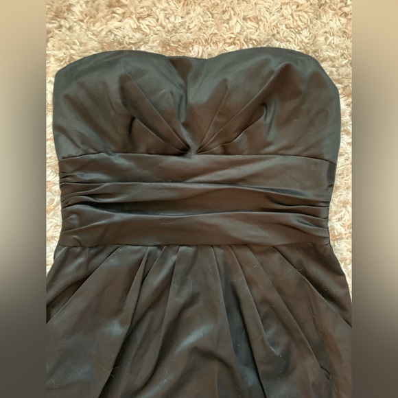 David’s Bridal Black Silk Strapless Dress - Picture 2 of 5